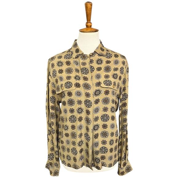 Vintage 90s Y2K Jones New Work Petites Boho Western Floral Button Up Size 6P - Picture 1 of 7